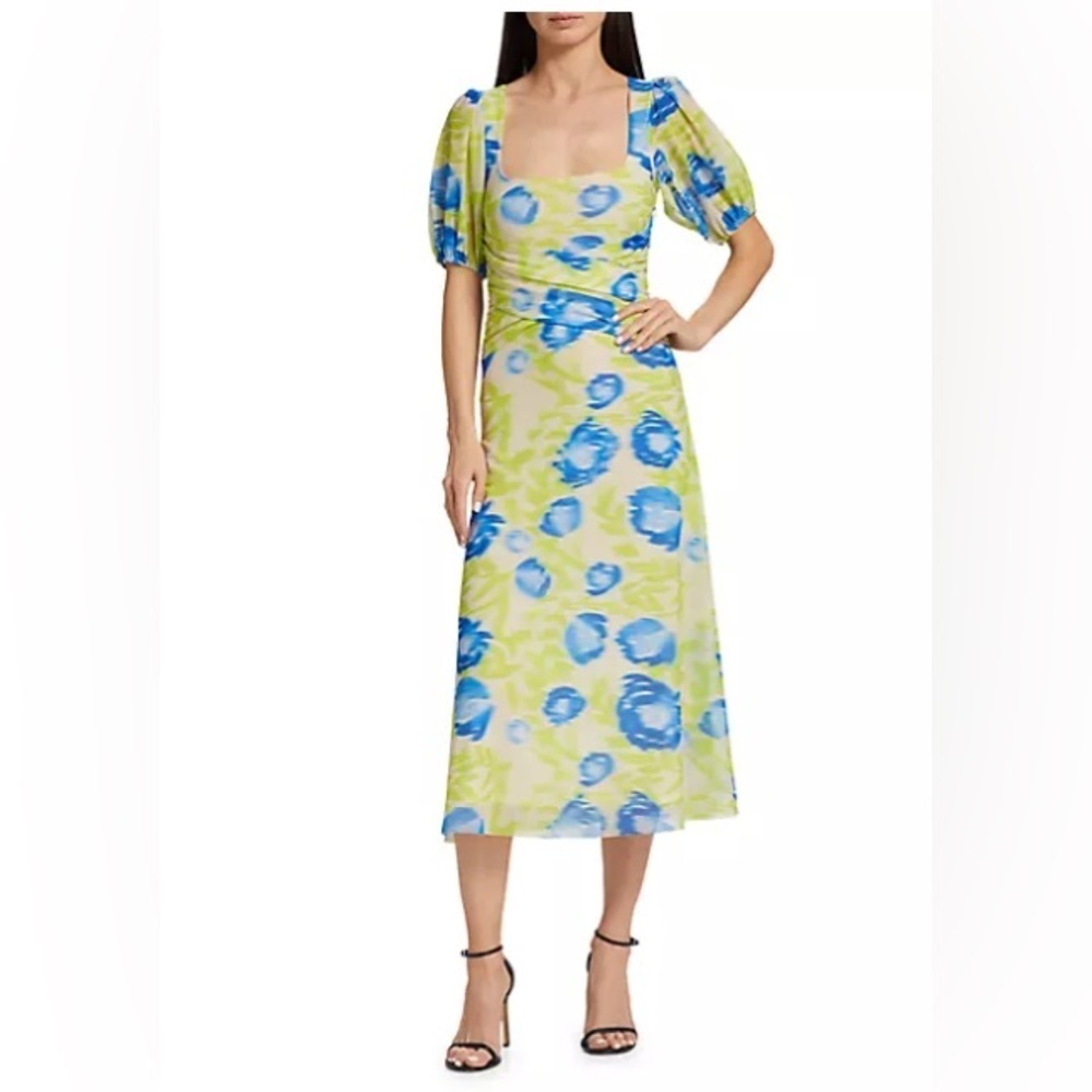 GANNI Crisscross Mesh Midi-Dress size 42